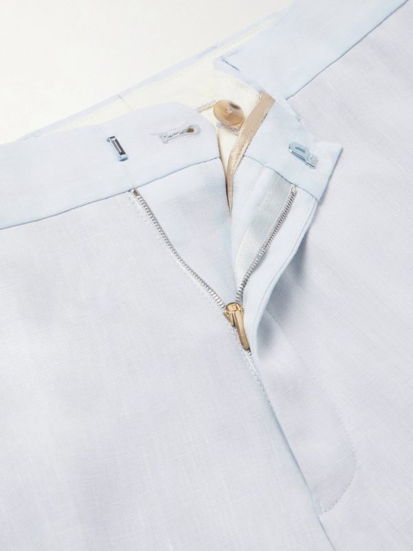 Straight-Leg Linen Suit Trousers - E1 Straight-Leg Linen Suit Trousers - E1