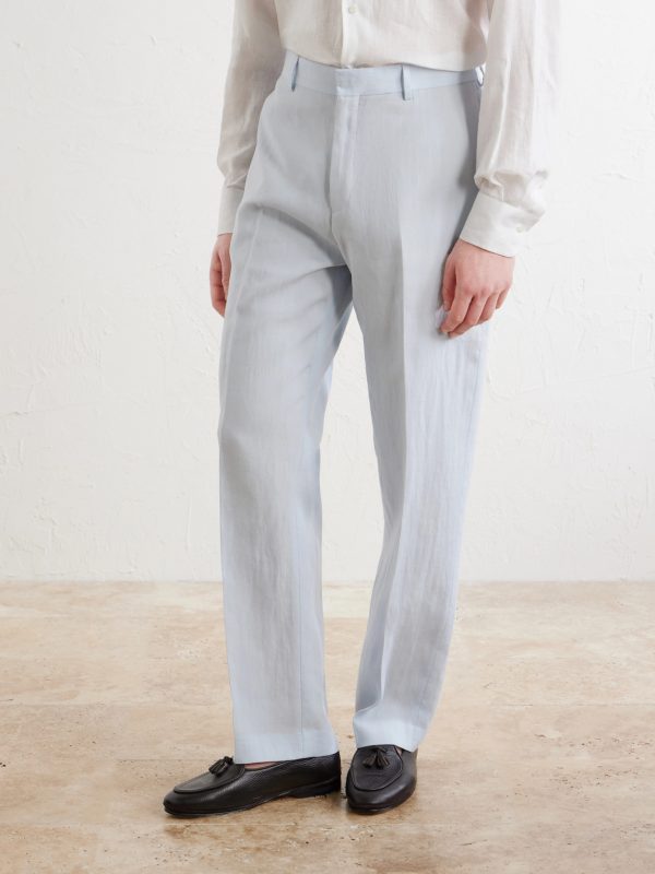Straight-Leg Linen Suit Trousers - FR Straight-Leg Linen Suit Trousers - FR