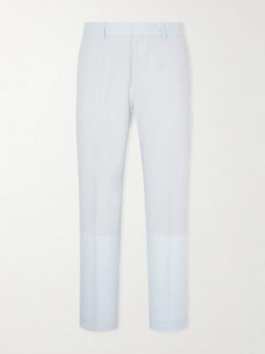 Straight-Leg Linen Suit Trousers Straight-Leg Linen Suit Trousers