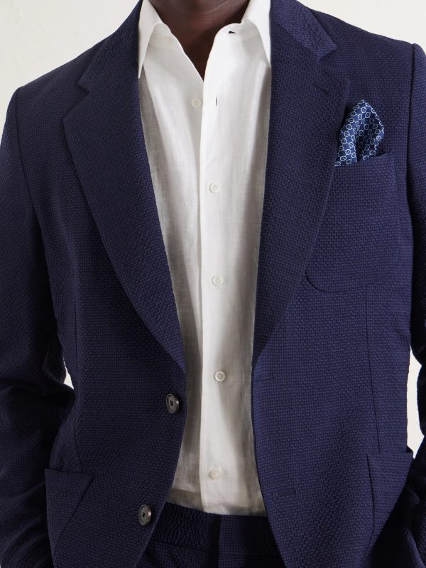 Wool-Blend Seersucker Suit Jacket - CU Wool-Blend Seersucker Suit Jacket - CU