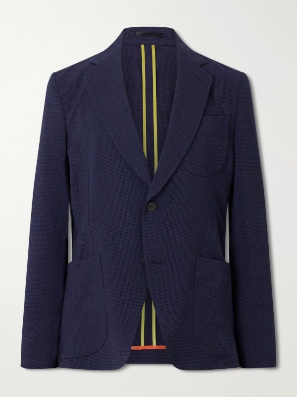 Wool-Blend Seersucker Suit Jacket Wool-Blend Seersucker Suit Jacket