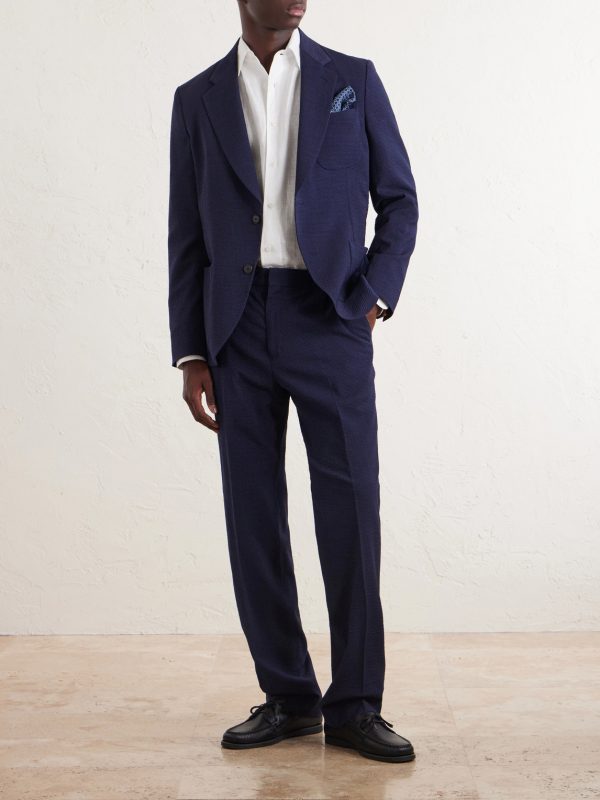 Wool-Blend Seersucker Suit Jacket - OU Wool-Blend Seersucker Suit Jacket - OU