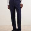 Straight-Leg Wool-Blend Seersucker Suit Trousers - FR Straight-Leg Wool-Blend Seersucker Suit Trousers - FR