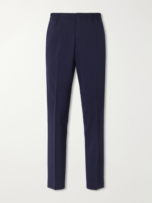 Straight-Leg Wool-Blend Seersucker Suit Trousers Straight-Leg Wool-Blend Seersucker Suit Trousers