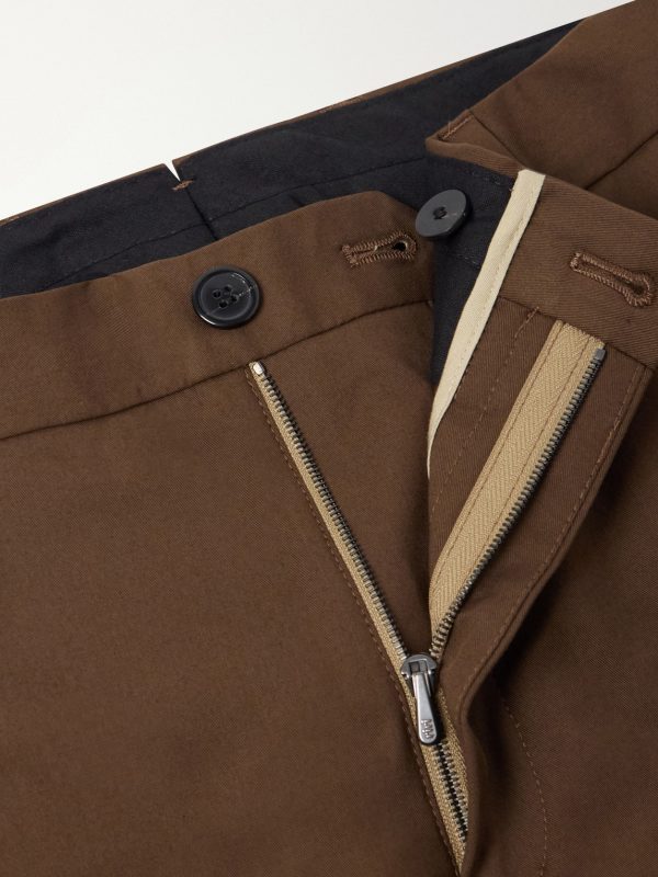 Straight-Leg Cotton-Blend Suit Trousers - E1 Straight-Leg Cotton-Blend Suit Trousers - E1