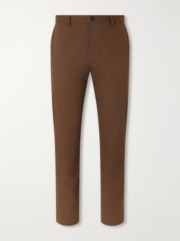 Straight-Leg Cotton-Blend Suit Trousers Straight-Leg Cotton-Blend Suit Trousers