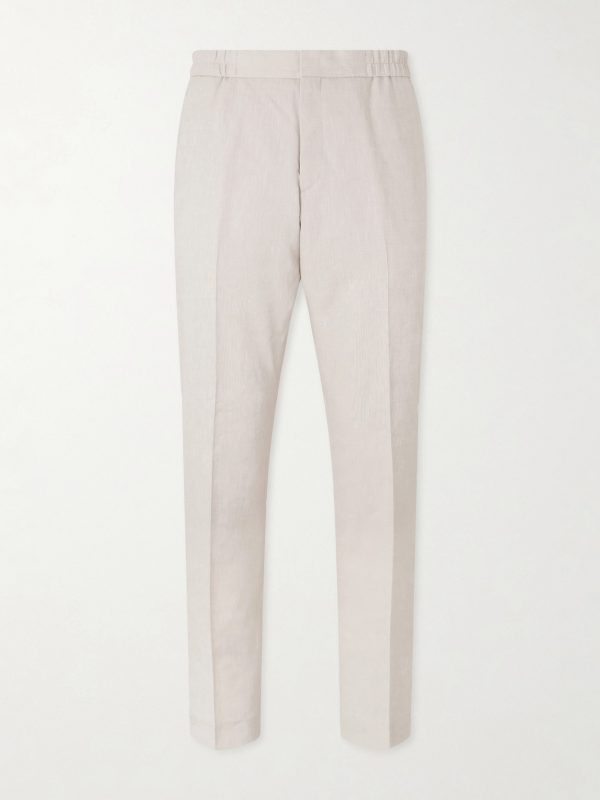 Straight-Leg Linen and Wool-Blend Trousers Straight-Leg Linen and Wool-Blend Trousers