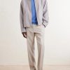 Straight-Leg Linen and Wool-Blend Trousers - OU Straight-Leg Linen and Wool-Blend Trousers - OU