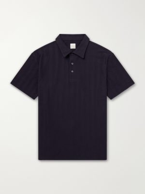 Organic Herringbone Cotton-Piqué Polo Shirt Organic Herringbone Cotton-Piqué Polo Shirt