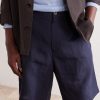 Straight-Leg Linen Shorts - CU Straight-Leg Linen Shorts - CU