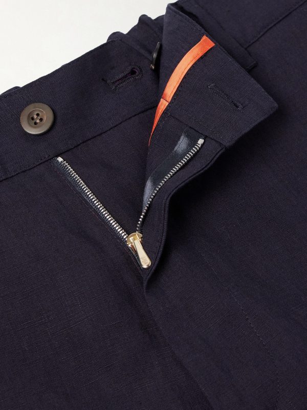 Straight-Leg Linen Shorts - E1 Straight-Leg Linen Shorts - E1