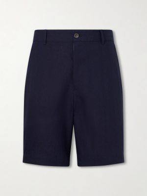 Straight-Leg Linen Shorts