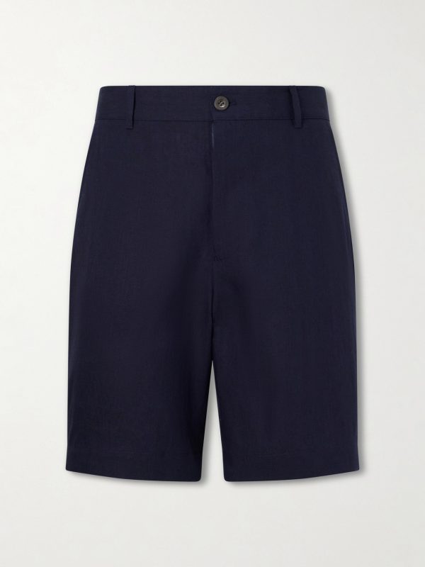 Straight-Leg Linen Shorts Straight-Leg Linen Shorts