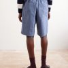 Straight-Leg Linen Shorts - BK Straight-Leg Linen Shorts - BK