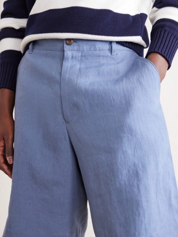 Straight-Leg Linen Shorts - CU Straight-Leg Linen Shorts - CU