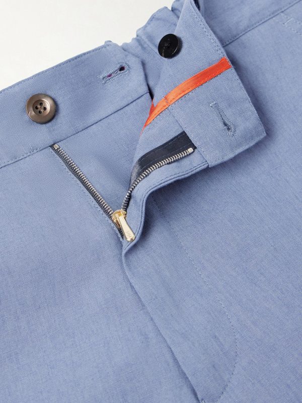 Straight-Leg Linen Shorts - E1 Straight-Leg Linen Shorts - E1