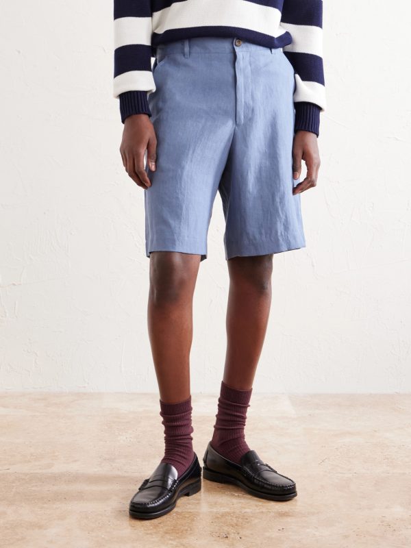 Straight-Leg Linen Shorts - FR Straight-Leg Linen Shorts - FR