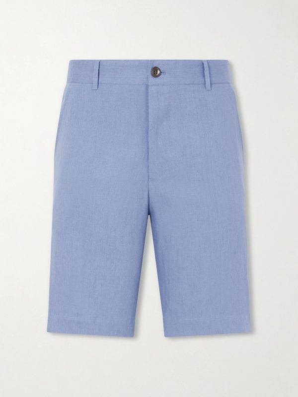 Straight-Leg Linen Shorts Straight-Leg Linen Shorts