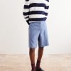 Straight-Leg Linen Shorts - OU Straight-Leg Linen Shorts - OU