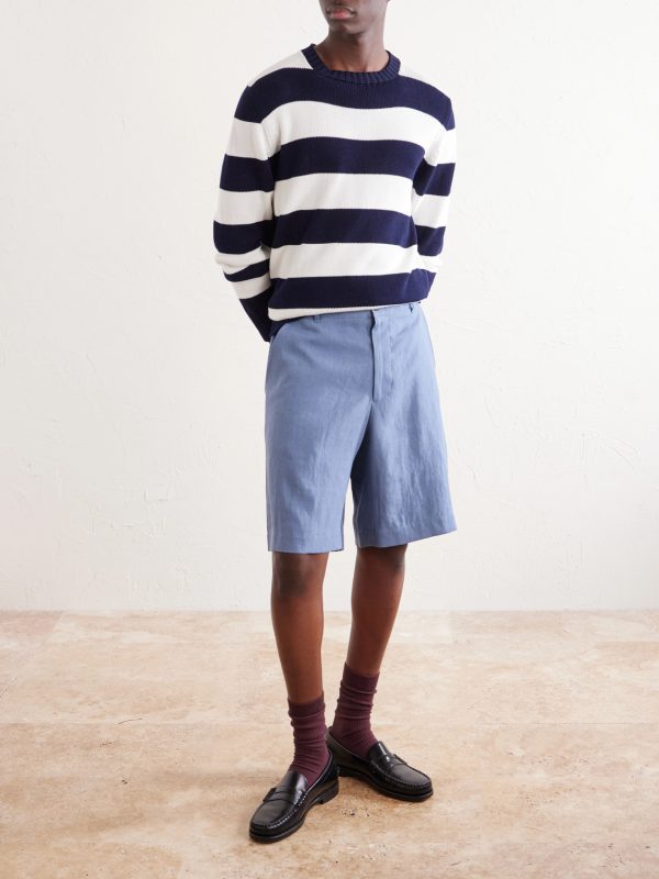Straight-Leg Linen Shorts - OU Straight-Leg Linen Shorts - OU