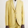 Cotton and Linen-Blend Suit Jacket - FR Cotton and Linen-Blend Suit Jacket - FR