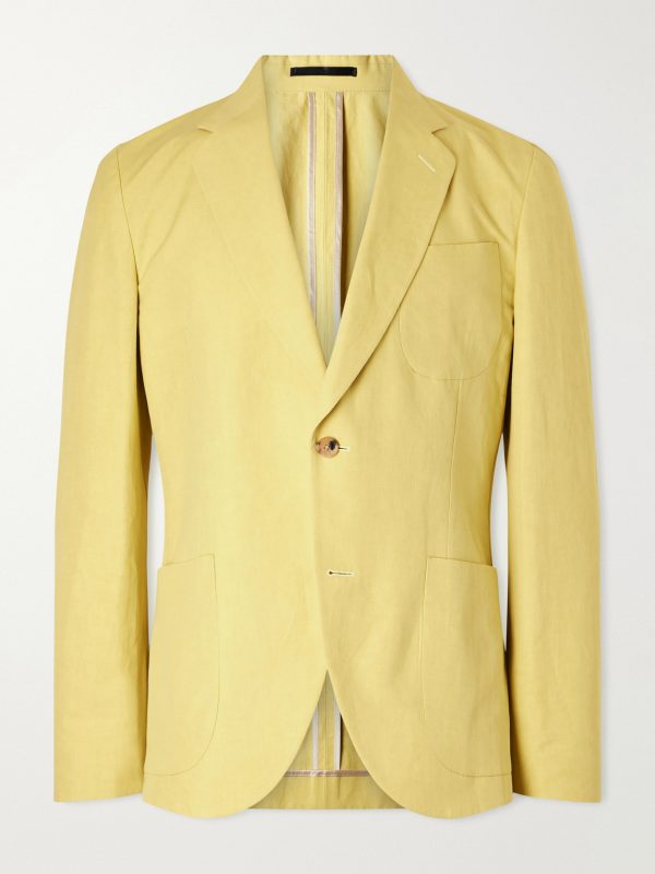 Cotton and Linen-Blend Suit Jacket Cotton and Linen-Blend Suit Jacket
