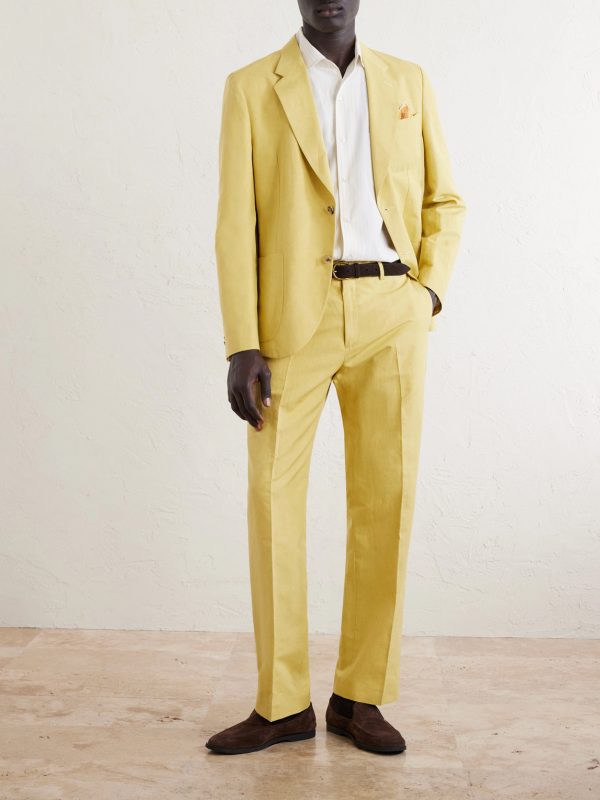 Cotton and Linen-Blend Suit Jacket - OU Cotton and Linen-Blend Suit Jacket - OU