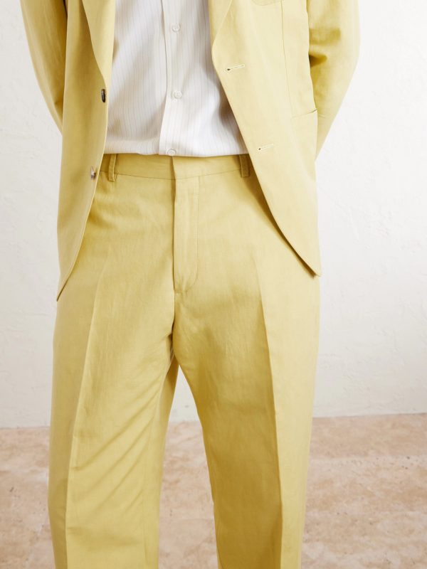 Straight-Leg Cotton and Linen-Blend Suit Trousers - CU Straight-Leg Cotton and Linen-Blend Suit Trousers - CU