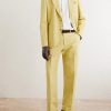 Straight-Leg Cotton and Linen-Blend Suit Trousers - OU Straight-Leg Cotton and Linen-Blend Suit Trousers - OU