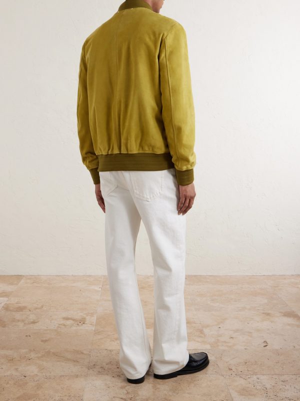 Suede Bomber Jacket - BK Suede Bomber Jacket - BK