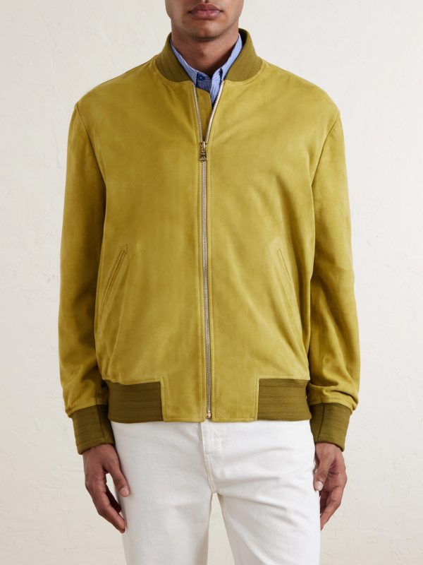 Suede Bomber Jacket - FR Suede Bomber Jacket - FR