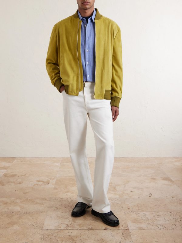 Suede Bomber Jacket - OU Suede Bomber Jacket - OU