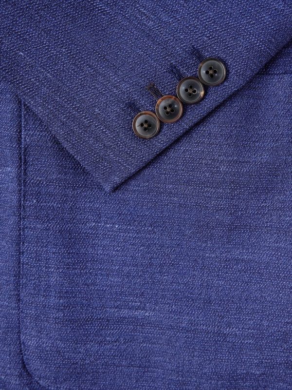 Wool, Linen and Silk-Blend Double-Breasted Blazer - E1 Wool, Linen and Silk-Blend Double-Breasted Blazer - E1