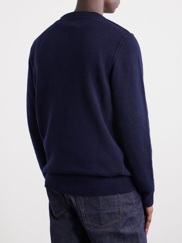 Logo-Appliquéd Wool-Blend Sweater - BK