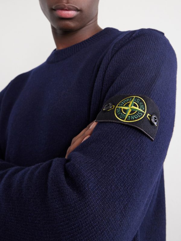 Logo-Appliquéd Wool-Blend Sweater - CU