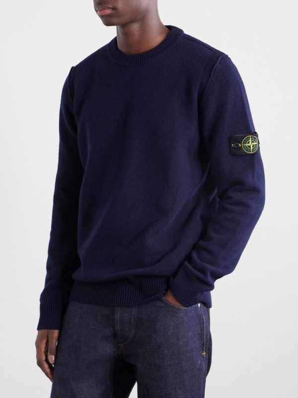 Logo-Appliquéd Wool-Blend Sweater - FR