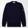 Logo-Appliquéd Wool-Blend Sweater