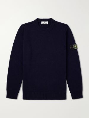 Logo-Appliquéd Wool-Blend Sweater Logo-Appliquéd Wool-Blend Sweater