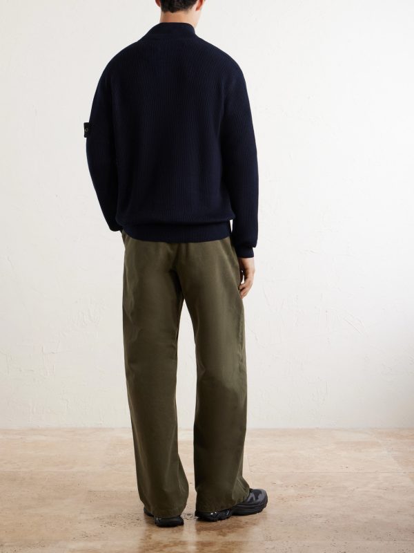 Ribbed Cotton Sweater - BK Ribbed Cotton Sweater - BK