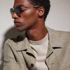 Clifton 58 Aviator-Style Silver-Tone Sunglasses - BK Clifton 58 Aviator-Style Silver-Tone Sunglasses - BK