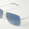 Clifton 58 Aviator-Style Silver-Tone Sunglasses - CU Clifton 58 Aviator-Style Silver-Tone Sunglasses - CU