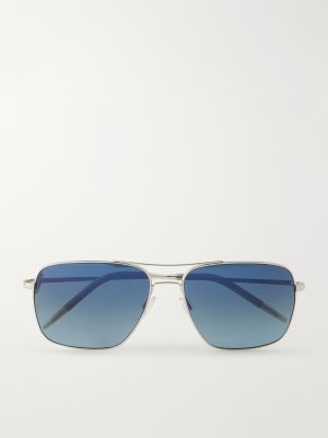 Clifton 58 Aviator-Style Silver-Tone Sunglasses Clifton 58 Aviator-Style Silver-Tone Sunglasses
