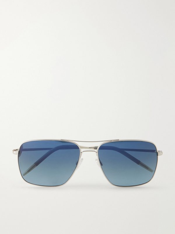 Clifton 58 Aviator-Style Silver-Tone Sunglasses Clifton 58 Aviator-Style Silver-Tone Sunglasses