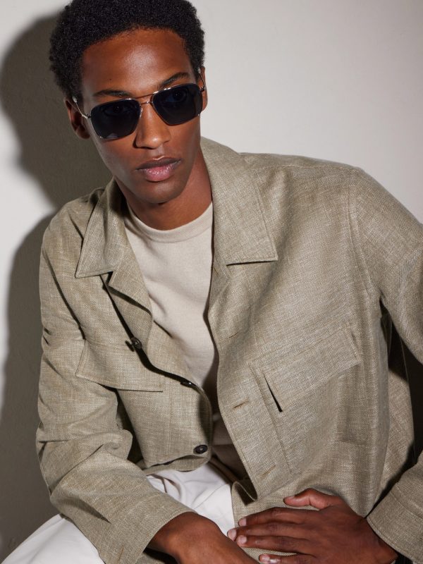 Clifton 58 Aviator-Style Silver-Tone Sunglasses - OU Clifton 58 Aviator-Style Silver-Tone Sunglasses - OU