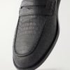 Perry Croc-Effect Nubuck Loafers - CU