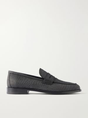 Perry Croc-Effect Nubuck Loafers