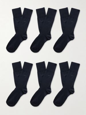 Pack of Six Knitted Socks