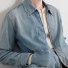 Distressed Denim Zip-Up Jacket - CU Distressed Denim Zip-Up Jacket - CU