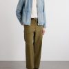 Distressed Denim Zip-Up Jacket - OU Distressed Denim Zip-Up Jacket - OU