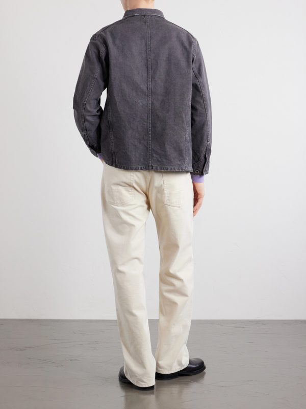 Tent Cloth Distressed Denim Chore Jacket - BK Tent Cloth Distressed Denim Chore Jacket - BK